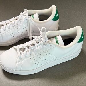 Adidas Classic White Sneakers with Green Details